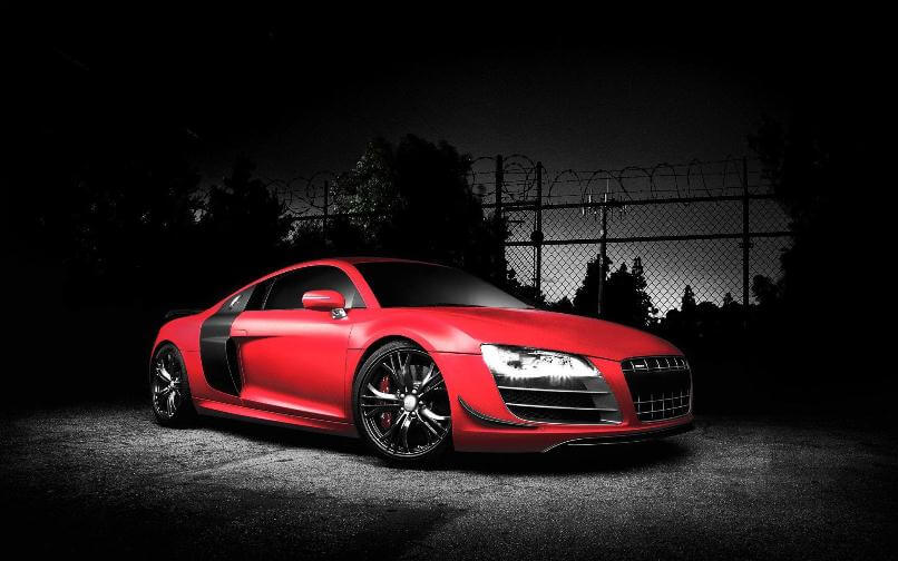 red r8 background